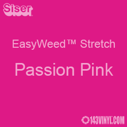 12" x 5 Foot Roll Siser EasyWeed Stretch HTV - Passion Pink 12" x 5 Foot Roll Siser EasyWeed Stretch HTV - Passion Pink