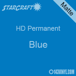 12" x 5' Roll - StarCraft HD Matte Permanent Vinyl - Blue