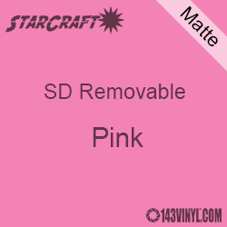 12" x 12" Sheet -StarCraft SD Removable Matte Adhesive - Pink