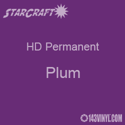 12" x 5' Roll - StarCraft HD Glossy Permanent Vinyl - Plum