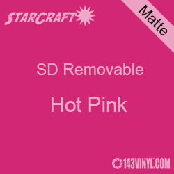 12" x 10 Yard Roll  -StarCraft SD Removable Matte Adhesive - Hot Pink