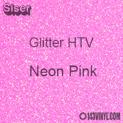 Glitter HTV: 12" x 20" - Neon Pink