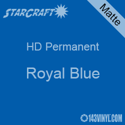 12" x 5' Roll - StarCraft HD Matte Permanent Vinyl - Royal Blue