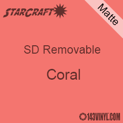 12" x 12" Sheet -StarCraft SD Removable Matte Adhesive - Coral
