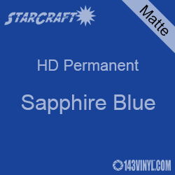 24" x 10 Yard Roll - StarCraft HD Matte Permanent Vinyl - Sapphire Blue