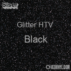 Glitter HTV: 12" x 5 Yard Roll - Black