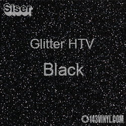 Siser Glitter - Black - 20 x 12 sheet