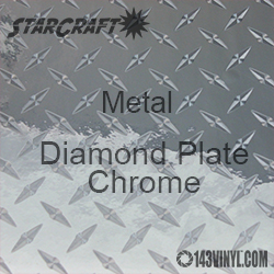 12" x 12" Sheet - StarCraft Metal- Diamond Plate Chrome