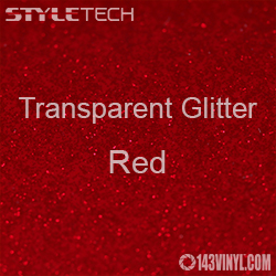 StyleTech Transparent Glitter - Red - 12"x24" Sheet