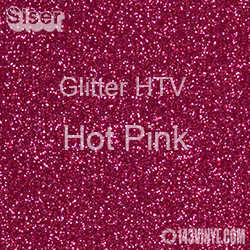Glitter HTV: 12" x 5 Yard Roll - Hot Pink