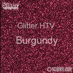 Glitter HTV: 12" x 12" - Burgundy 