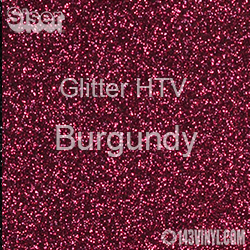 Glitter HTV: 12" x 20" - Burgundy