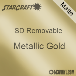 12" x 24" Sheet -StarCraft SD Removable Matte Adhesive - Metallic Gold