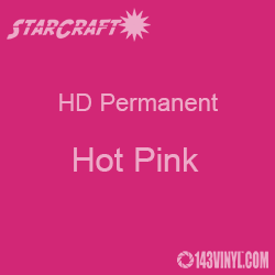 12" x 5' Roll - StarCraft HD Glossy Permanent Vinyl - Hot Pink