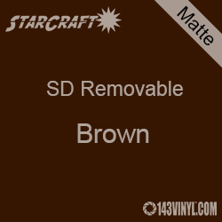 12" x 10 Yard Roll  -StarCraft SD Removable Matte Adhesive - Brown