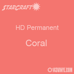 12" x 24" Sheet - StarCraft HD Glossy Permanent Vinyl - Coral