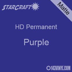 12" x 10 Yard Roll - StarCraft HD Matte Permanent Vinyl - Purple