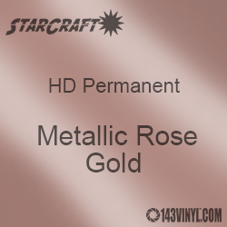 12" x 10 Yard Roll - StarCraft HD Glossy Permanent Vinyl - Metallic Rose Gold