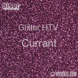 Glitter HTV: 12" x 5 Yard Roll - Currant