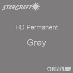 12" x 24" Sheet - StarCraft HD Glossy Permanent Vinyl - Grey