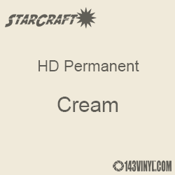 12" x 24" Sheet - StarCraft HD Glossy Permanent Vinyl - Cream
