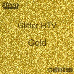 Glitter HTV: 12" x 12" - Gold 