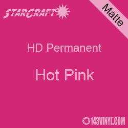 24" x 10 Yard Roll - StarCraft HD Matte Permanent Vinyl - Hot Pink