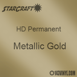 12" x 5' Roll - StarCraft HD Glossy Permanent Vinyl - Metallic Gold