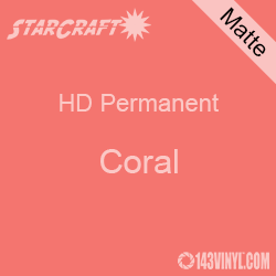 12" x 24" Sheet - StarCraft HD Matte Permanent Vinyl - Coral