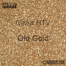 Glitter HTV: 12" x 5 Yard Roll - Old Gold