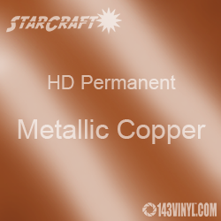 12" x 24" Sheet - StarCraft HD Glossy Permanent Vinyl - Metallic Copper
