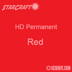 12" x 24" Sheet - StarCraft HD Glossy Permanent Vinyl - Red