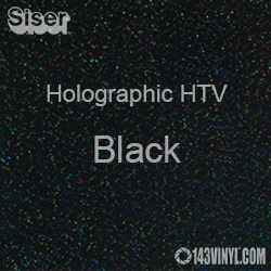 12" x 20" Sheet Siser Holographic HTV - Black