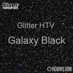 Glitter HTV: 12" x 12" - Galaxy Black