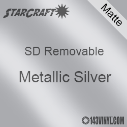 12" x 24" Sheet -StarCraft SD Removable Matte Adhesive - Metallic Silver