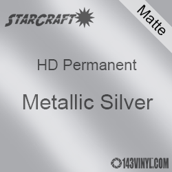 12" x 12" Sheet - StarCraft HD Matte Permanent Vinyl - Metallic Silver