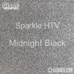 Siser Sparkle HTV: 12" x 24" sheet - Midnight Black
