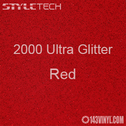 StyleTech 2000 Ultra Glitter - 129 Red - 12"x24" Sheet