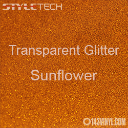 StyleTech Transparent Glitter - Sunflower - 12"x24" Sheet