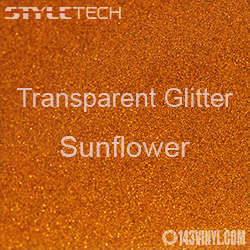 StyleTech Transparent Glitter - Sunflower - 12" x 24" Sheet