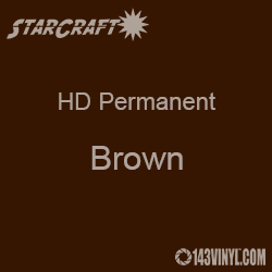 12" x 5' Roll - StarCraft HD Glossy Permanent Vinyl - Brown