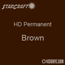 12" x 24" Sheet - StarCraft HD Glossy Permanent Vinyl - Brown