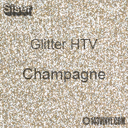 Glitter HTV: 12" x 12" - Champagne