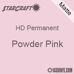 12" x 5' Roll - StarCraft HD Matte Permanent Vinyl - Powder Pink 