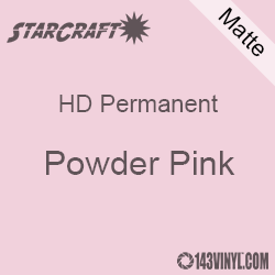 12" x 12" Sheet - StarCraft HD Matte Permanent Vinyl - Powder Pink 