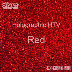 Siser Holographic Heat Transfer Vinyl 20 x 1 Foot (Red)