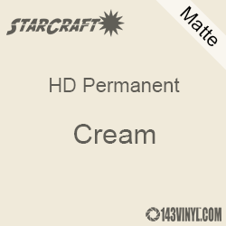 12" x 5' Roll - StarCraft HD Matte Permanent Vinyl - Cream