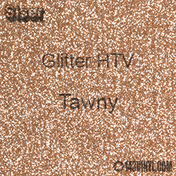 Glitter HTV: 12" x 12" - Tawny