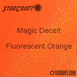 12" x 24" Sheet - StarCraft Magic - Deceit Glitter Fluorescent Orange