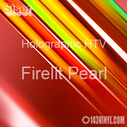 12" x 20" Sheet Siser Holographic HTV - Firelite Pearl   